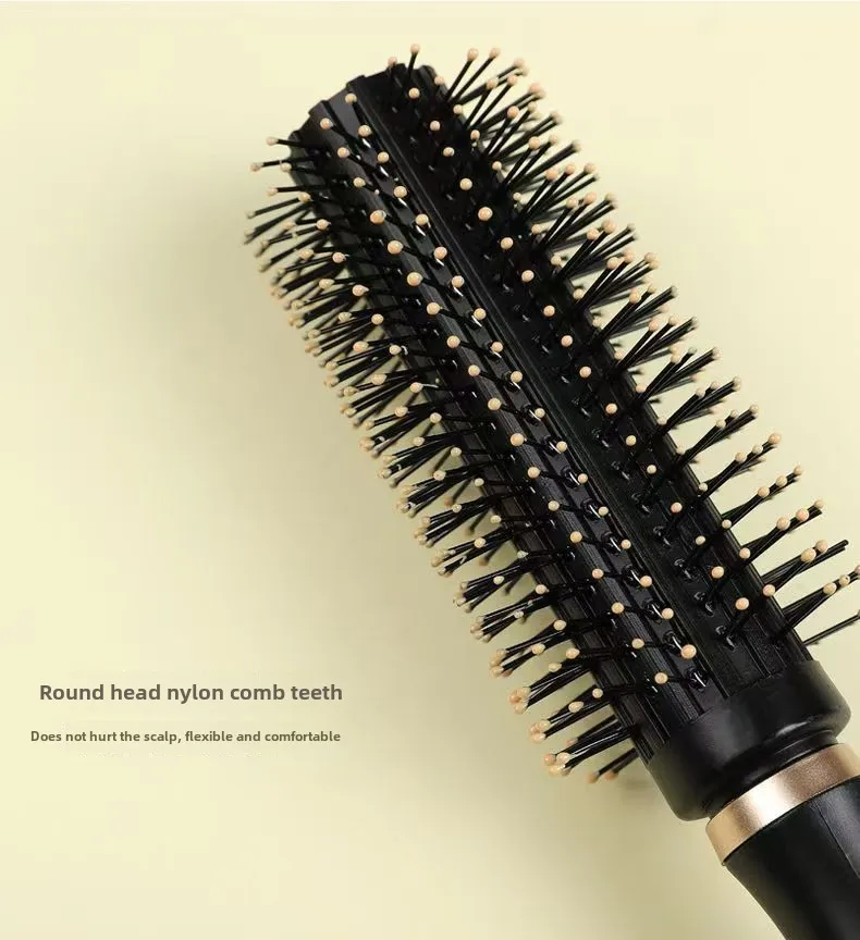 High Quality Black ABS Antistatic Rib Comb Salon Curly Hair Brush Set with Plastic Handle Custom Logo Home Use supplier