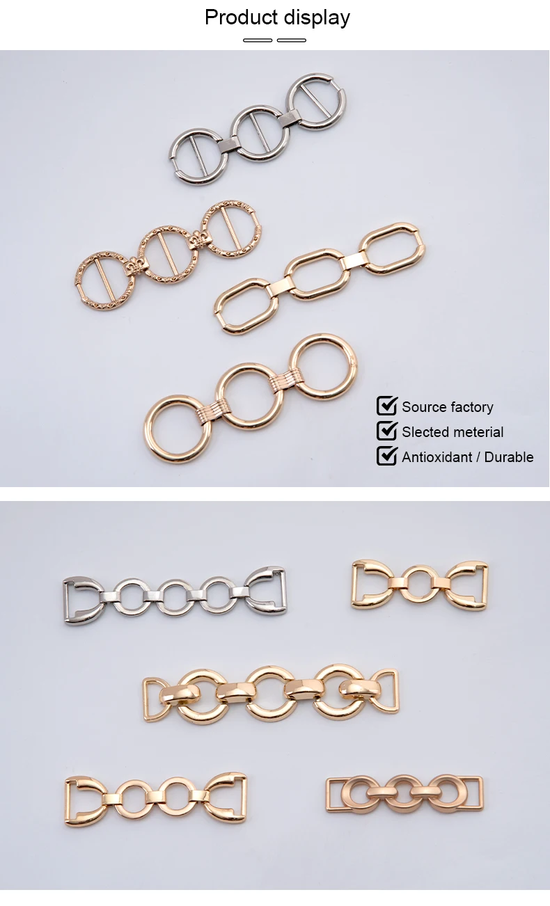 Luxury Gold Metal Bikini Beachwear Strap Connector Buckle Accessories