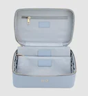 Zip Bag Cosmetic PU Leather Double Zip Makeup Bag Creative Patent Green Cosmetic Bag Boxes With 2 Small Pouch