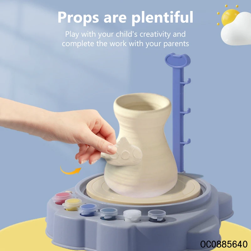 Diy painting kids 3d other educational clay pottery machine kids toy making machine