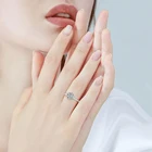 925 Silver Diamond 925 Sterling Silver Fast Shipping Diamond Rings Jewelry Women Wedding Moissanite Ring