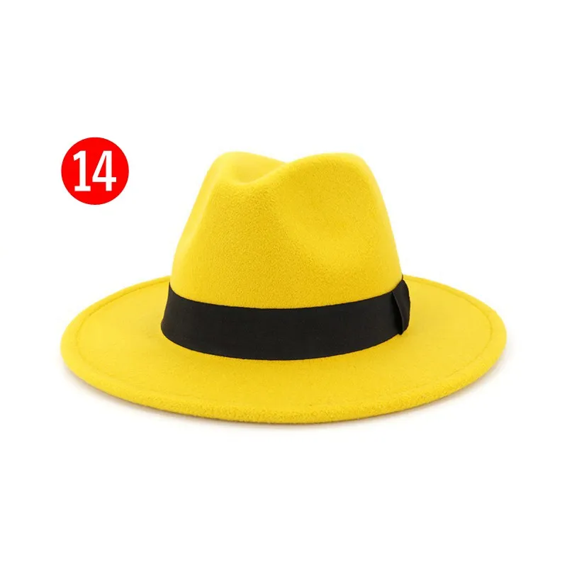 yellow wide brim fedora