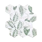 Tiles Hexagon Artistic Floor Tiles With Inkjet Printing Flower For Home And Project Decoration