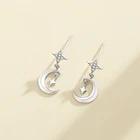 Star Earrings Earrings Star And Moon Studs Earrings 925 Silver High Quality Women Inventory Jewelry Earrings
