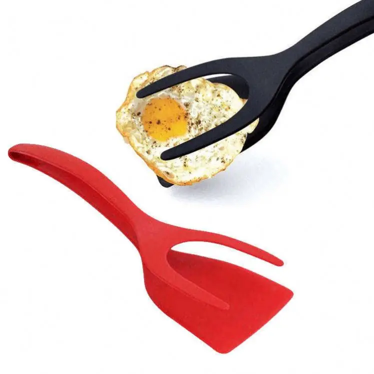 Non-stick 2 In 1 Fried Egg Turners Pancake Toasted Bread Grip And Flip Spatula Kitchen Utensils Cooking Tool Kitchen Accessories