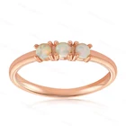 Jewelry Ring Gemnel Women Fashion Jewelry 925 Sterling Gold Plated Silver Opal Ring