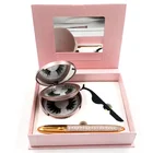With Eyelash Glue Real Mink Custom Magnetic Packaging LED Mirror Light Lashes With Eyelash Glue 3d Silk Mink Eyelash Cases