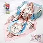 Printed Scarf Fashion Printed Satin Rayon Square Scarf Shawl 90*90cm Square Custom Scarf Shawl Women