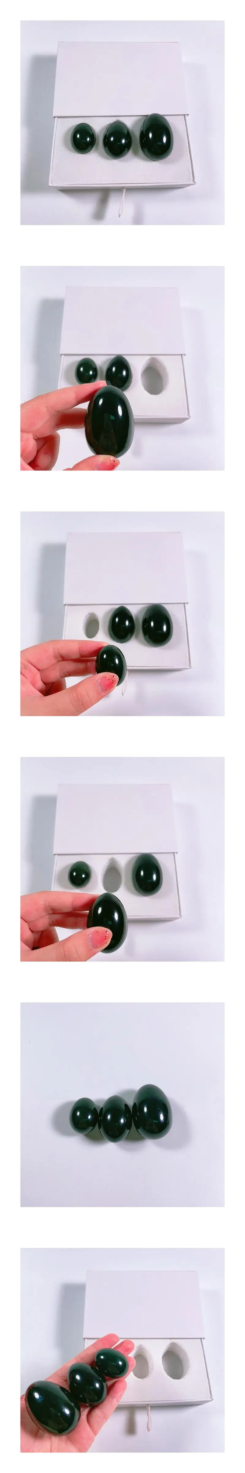 High Quality Nephrite Jade Yoni Eggs With Instructions And One Box