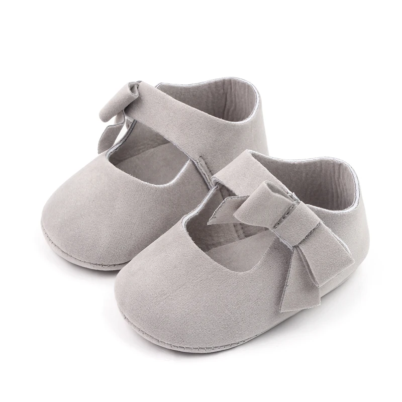 Baby Girls Solid Color Bow Line with 0-1 Year Old Infants Soft Soled Princess Walking Shoes manufacture