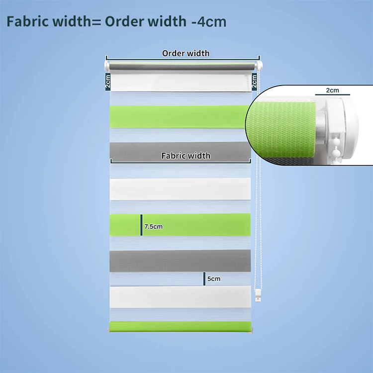 Hot Selling Fabric Manual Roller Blinds Shade System Zebra Curtain Roller Blinds