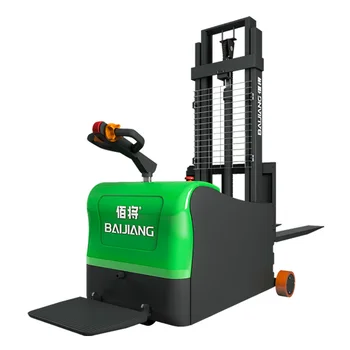 Kg Rider Type Counterbalance Full Electric Stacker Lifting Height