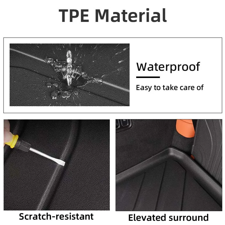 TPE-materiaali Takaistuimen suojus Istuimen selkänojan mattosuojat Auton sisämatto BYD Dolphin -valmistukseen