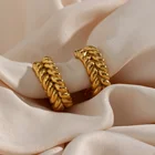 Earring Earrings Vintage Grain C-shaped Gold Plated Earring Custom Jewelry Earring For Women 2021