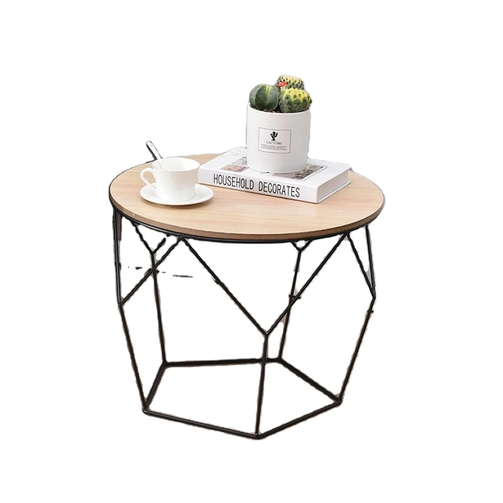 New Fashion Coffee Table Living Room Furniture Armrest Coffee Table with Metal leg Living room Party Round  Coffee Table