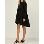 Clothes Cotton Custom Clothes Round Neck Clothing Womens Long Sleeved 100% Cotton Summer Dresses Ladies Women