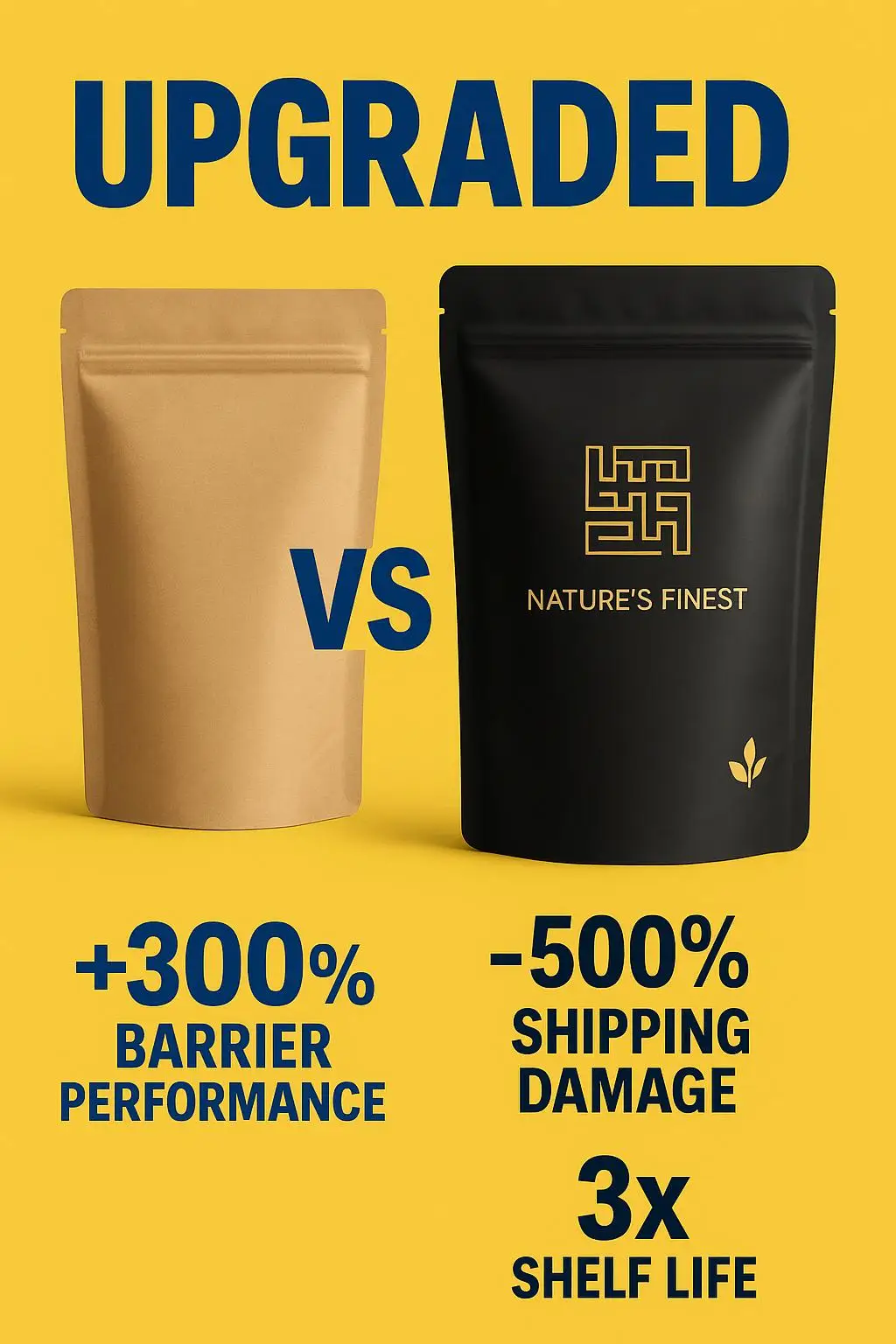 Custom Logo Hot Stamping Matte Black Stand up Pouch with Zipper for Gourmet Snack and Organic Food Packaging - detail 6