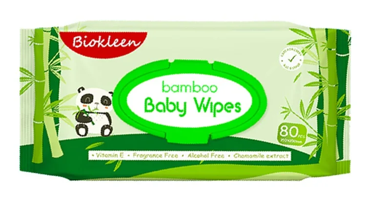 Biokleen Oem Disposable Eco Friendly Organic Wipe Bamboo Cloth Wipes