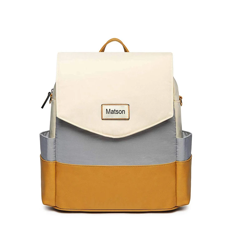 nappy bag backpack leather