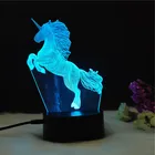 Colors Light Night Conjures 7 Colors Of Unicorns For Happiness 3D Light Night
