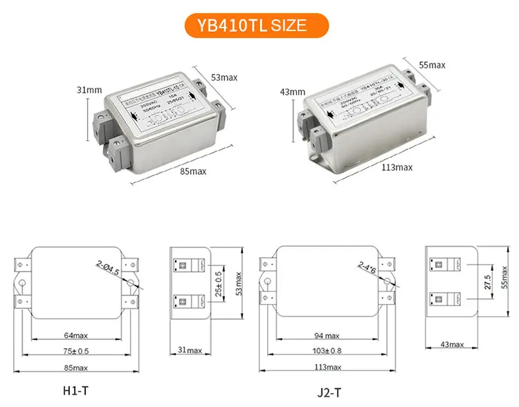 Single Phase Two Stage Filter Built-in EMI Filter Power Line Filter for Printing Machinery factory