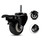 Wheel Wheel With Brake 2021 Amazon Hot Sale Wear Resisting 3Inch Furniture Moving Caster Wheel With Brakes