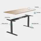 Ergonomic Dual Motor Height Adjustable Sit Stand Desk Electric Frame