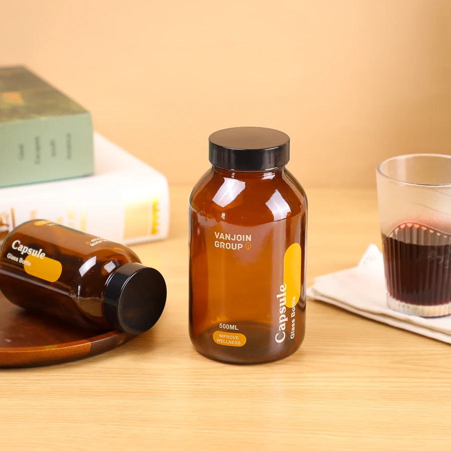 Manufacturer Promotion Best Wholesale Empty Cough Syrup Bottle 250ml 500ml Empty Original Amber Glass Medicine Bottle