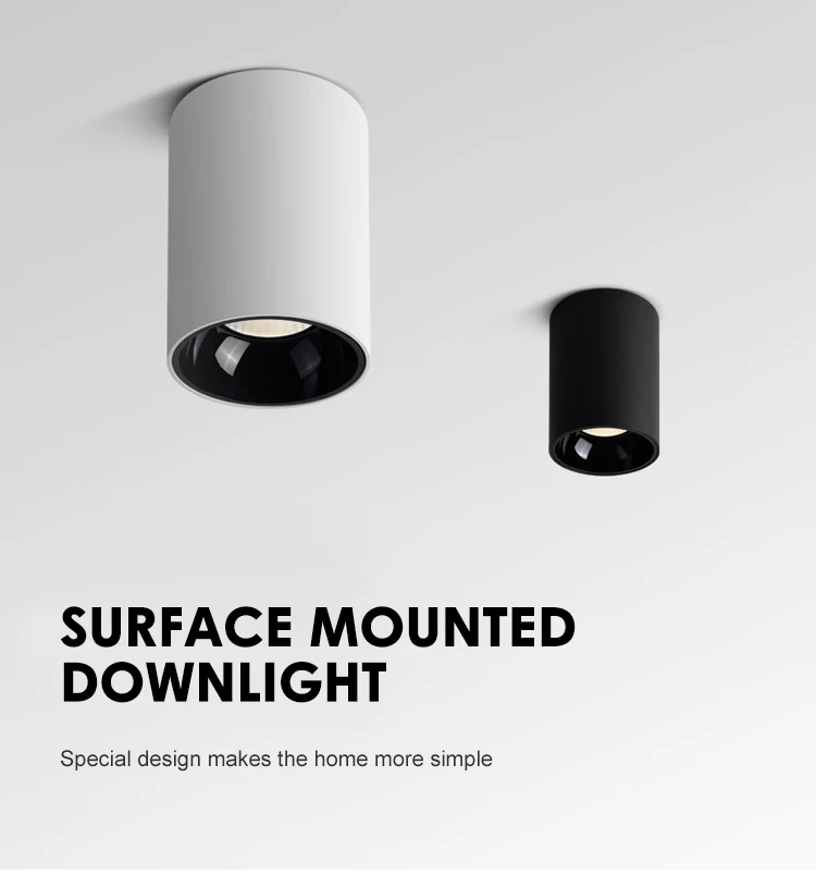 lc2010 hot sale office hotel super maket aluminum ceiling cob 12w black led downlight-0