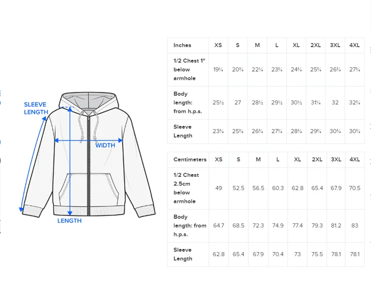 Custom Men's Full Zip Up Hoodie 100 Cotton High Quality French Terry