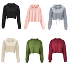 Fashionable Crop top hoodies women With Name Brand Wholesale
