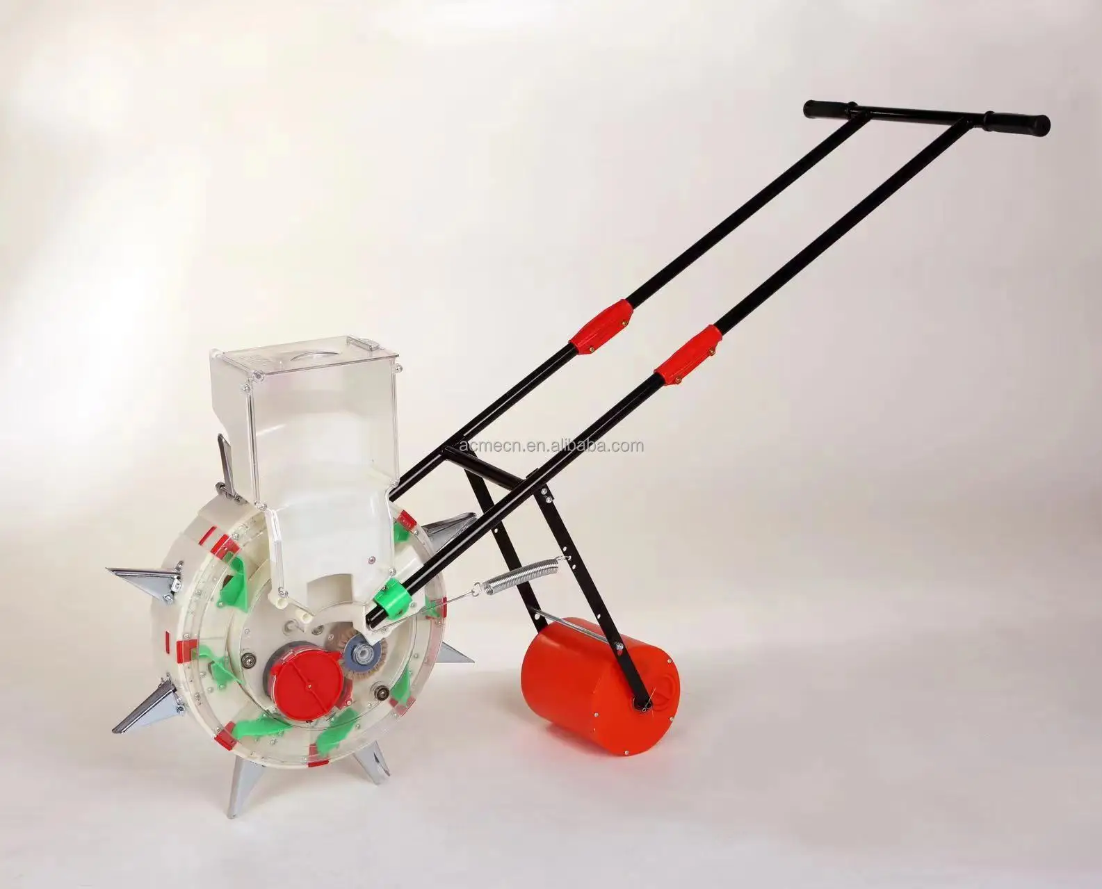 Manual Push Garden Seeder & Fertilizer Planter - Adjustable Depth For Corn, Soybean, Peanut Seeds