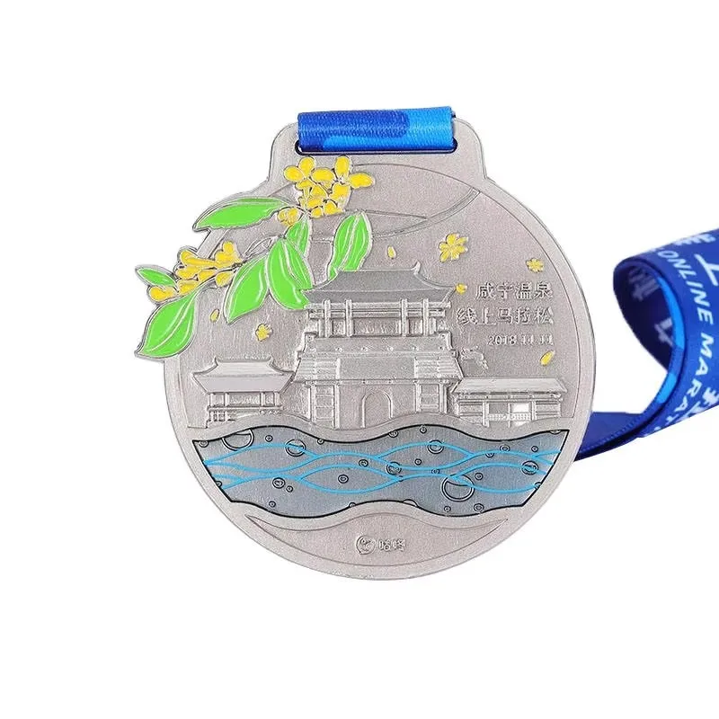 Manufacturer Customized Running Race Metal Medal Race Marathon Sports Award Medals with Ribbon factory