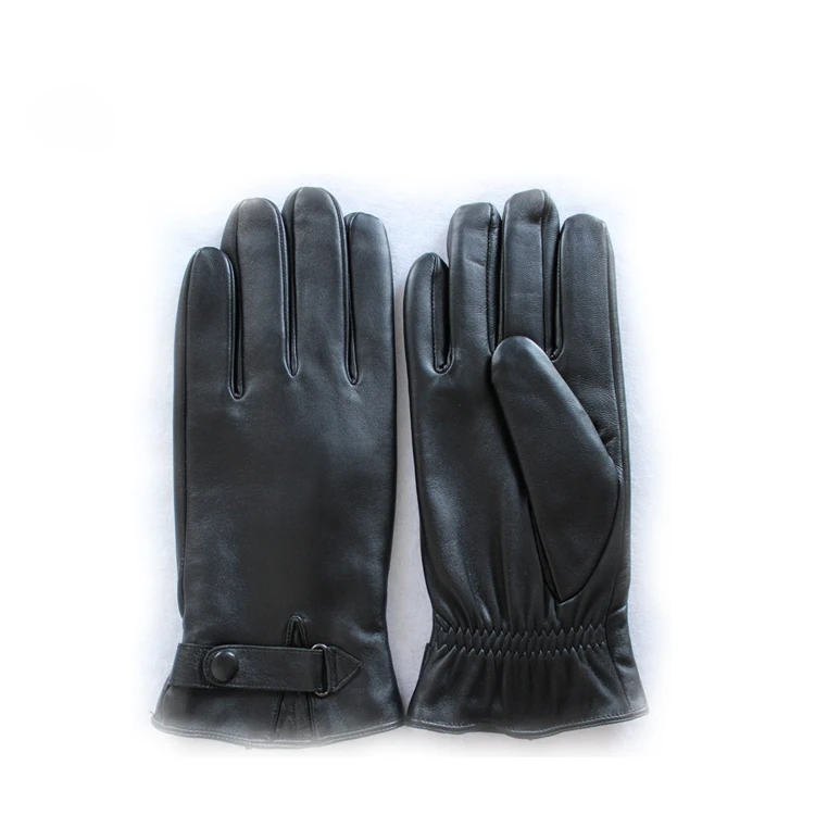 Mens Black Sheepskin Leather Gloves Thinsulate Lining L/XL Winter Driving 