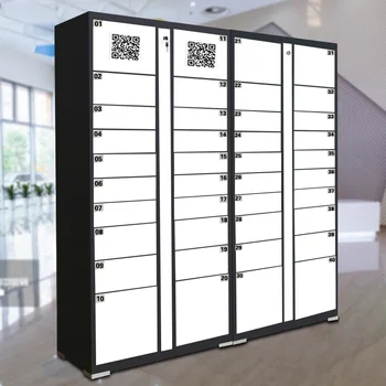 The smart parcel cabinet in the community