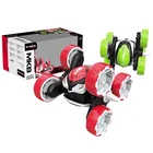 Car 2 Colors Stunt Car Remote Control Police Car Toy With Led Light For Kids
