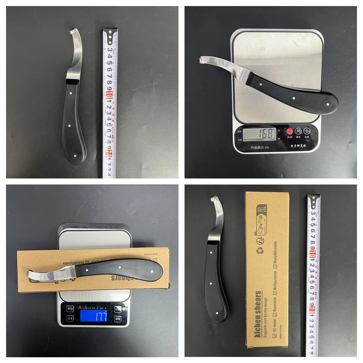 Stainless steel hoof knife