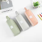 Pencil School Pencil Bag Solid Canvas Pencil Pen Bag Large Capacity Creative Korea Fabric Pencil Case For School