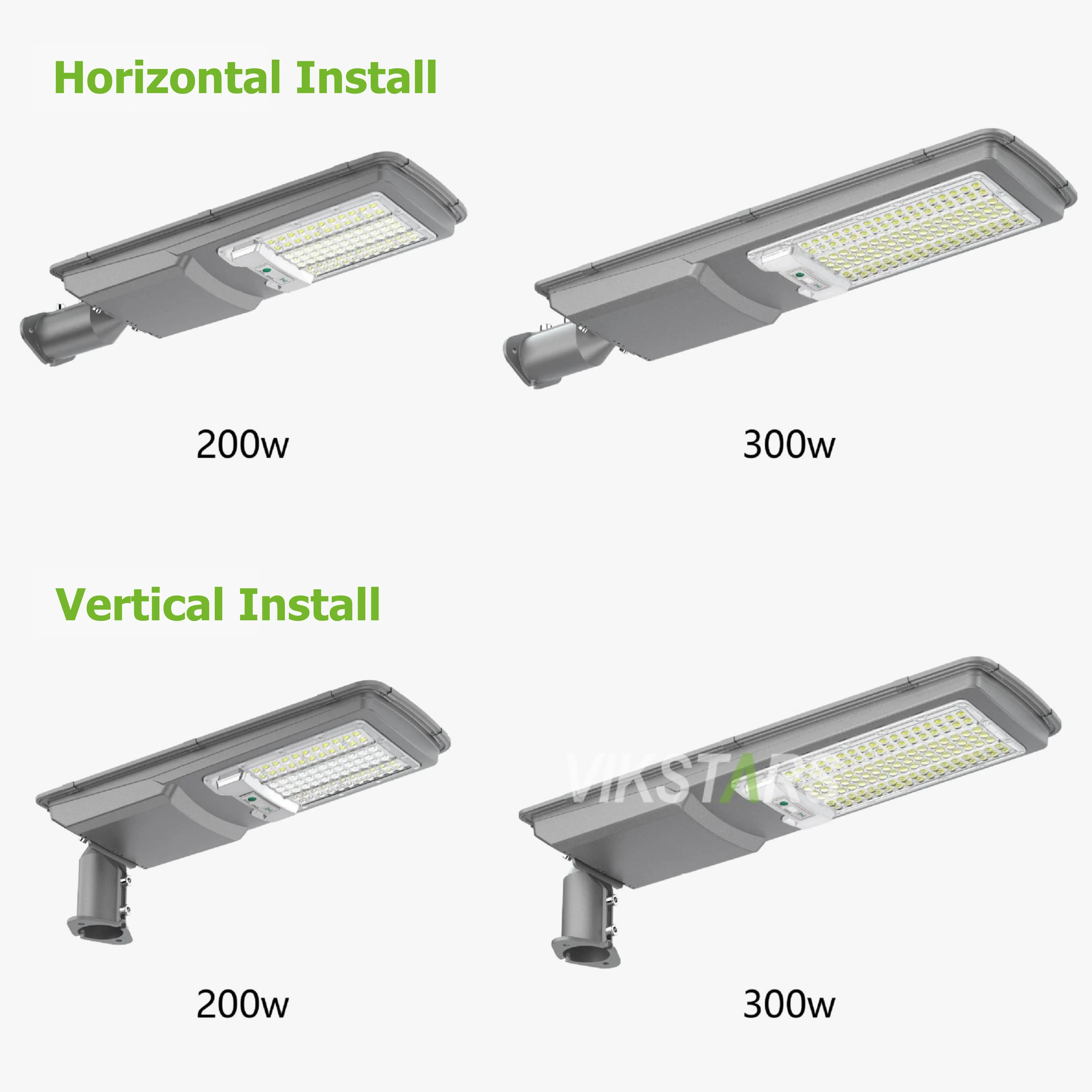 Outdoor Integrated Solar Street Lights Outdoor 200w 300w Lamp for Road With Light Sensor Remote Control Pole