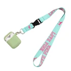 New Custom 2020 New Lanyard Airpod Cases Lanyard Pink Keychain