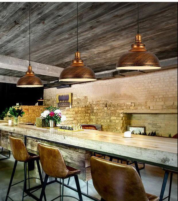 Restaurant bar lights design antique industrial Iron modern vintage pendant lamp