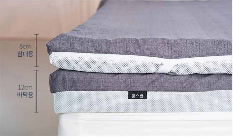 Hot Sale In Korea And Japan Latest fashion Floor  Mattress Bed Topper Pressure Relief  Multiduty 7 Zone Shaped Foam Topper