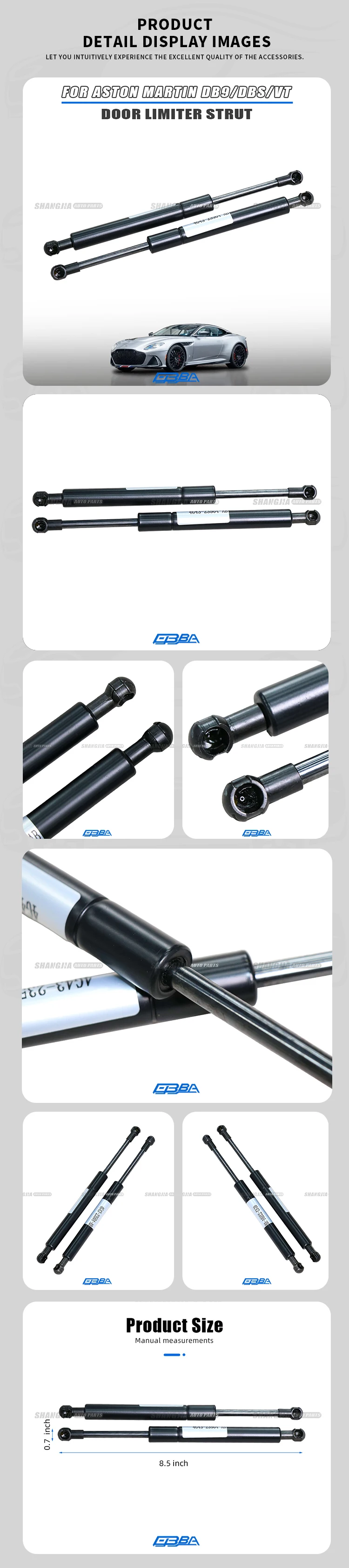 For Aston Martin DB9 DBS Vantage Virage Vanquish Door Check Strap Car Door Stopper Metal Material Other Body Parts 4G4323504AB manufacture