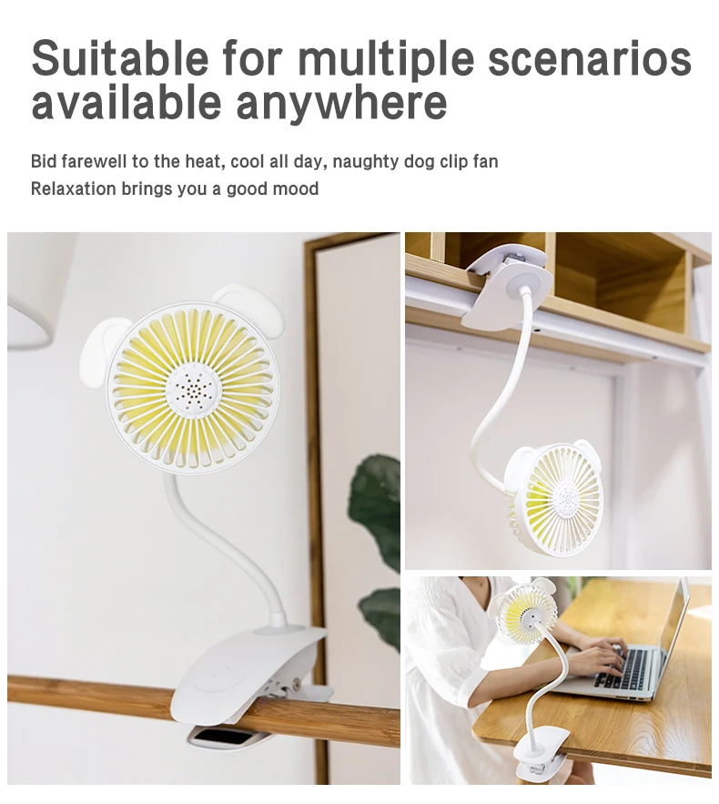 Rechargeable Mini Desk Fan, USB, DC5V-1A, Battery - detail 8