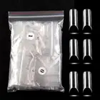 500pcs Square Transparent Half Cover UV Gel Medium Press On French False Nails Art