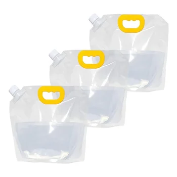 50ml 100ml 150ml PET Plastic Reusable Fruit Juice Packaging Clear Standing Spout Pouch Bag with 0.86cm Spout Large Size