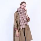 Fashion Ladies Scarf Fashion Ladies Winter Scarf Shawl Wholesale Pink Houndstooth Scarf For Women