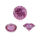 Cut Diamond Princess Cut Factory Technical Brilliant Cut Moissanite Diamond 6.5MM 1cts Round Shape Pink Color Moissanite