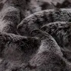 Fur Rabbit Rabbit Fur Fabric Special Tip Dyed Mixed Polyester Yard Short Pile Faux Fur Luxury Rabbit Fabric