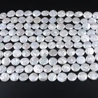 Pearl String 20-22mm White Big Large Size Coin Natural Real Fresh Water Coin Pearl Bead String